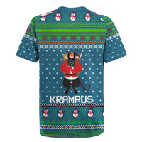 Merry Krampus Christmas Rugby Jersey Xmas Holiday Patterns - Wonder Print Shop