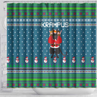 Merry Krampus Christmas Shower Curtain Xmas Holiday Patterns - Wonder Print Shop