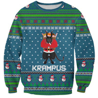 Merry Krampus Christmas Sweatshirt Xmas Holiday Patterns - Wonder Print Shop