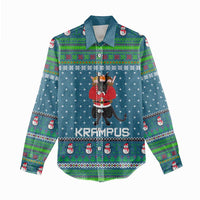 Merry Krampus Christmas Women Casual Shirt Xmas Holiday Patterns - Wonder Print Shop