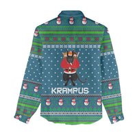 Merry Krampus Christmas Women Casual Shirt Xmas Holiday Patterns - Wonder Print Shop