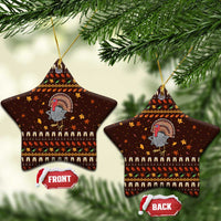 Turkey And WIne Christmas Ceramic Ornament Xmas Holiday Patterns - Wonder Print Shop