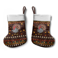 Turkey And WIne Christmas Stocking Xmas Holiday Patterns - Wonder Print Shop