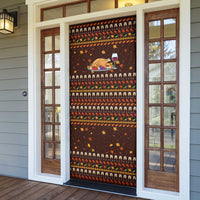Turkey And WIne Christmas Door Cover Xmas Holiday Patterns - Wonder Print Shop