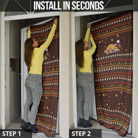 Turkey And WIne Christmas Door Cover Xmas Holiday Patterns - Wonder Print Shop