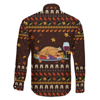 Turkey And WIne Christmas Family Matching Mermaid Dress and Hawaiian Shirt Xmas Holiday Patterns - Wonder Print Shop