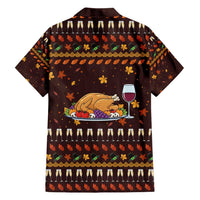 Turkey And WIne Christmas Family Matching Short Sleeve Bodycon Dress and Hawaiian Shirt Xmas Holiday Patterns - Wonder Print Shop