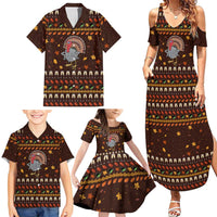 Turkey And WIne Christmas Family Matching Summer Maxi Dress and Hawaiian Shirt Xmas Holiday Patterns - Wonder Print Shop
