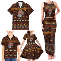 Turkey And WIne Christmas Family Matching Tank Maxi Dress and Hawaiian Shirt Xmas Holiday Patterns - Wonder Print Shop