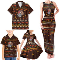 Turkey And WIne Christmas Family Matching Tank Maxi Dress and Hawaiian Shirt Xmas Holiday Patterns - Wonder Print Shop