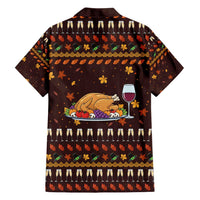 Turkey And WIne Christmas Family Matching Tank Maxi Dress and Hawaiian Shirt Xmas Holiday Patterns - Wonder Print Shop