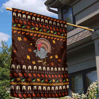 Turkey And WIne Christmas Garden Flag Xmas Holiday Patterns - Wonder Print Shop