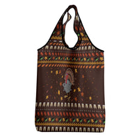 Turkey And WIne Christmas Grocery Bag Xmas Holiday Patterns - Wonder Print Shop