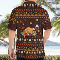 Turkey And WIne Christmas Hawaiian Shirt Xmas Holiday Patterns - Wonder Print Shop