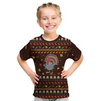 Turkey And WIne Christmas Kid T Shirt Xmas Holiday Patterns - Wonder Print Shop