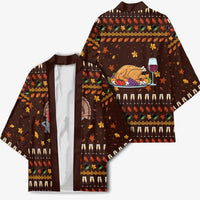 Turkey And WIne Christmas Kimono Xmas Holiday Patterns - Wonder Print Shop