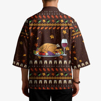 Turkey And WIne Christmas Kimono Xmas Holiday Patterns - Wonder Print Shop