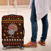 Turkey And WIne Christmas Luggage Cover Xmas Holiday Patterns - Wonder Print Shop