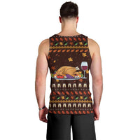 Turkey And WIne Christmas Men Tank Top Xmas Holiday Patterns - Wonder Print Shop
