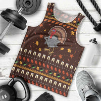 Turkey And WIne Christmas Men Tank Top Xmas Holiday Patterns - Wonder Print Shop