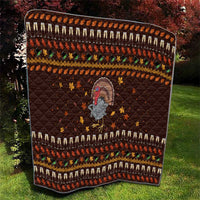 Turkey And WIne Christmas Quilt Xmas Holiday Patterns - Wonder Print Shop