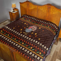 Turkey And WIne Christmas Quilt Xmas Holiday Patterns - Wonder Print Shop