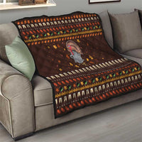 Turkey And WIne Christmas Quilt Xmas Holiday Patterns - Wonder Print Shop