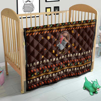 Turkey And WIne Christmas Quilt Xmas Holiday Patterns - Wonder Print Shop