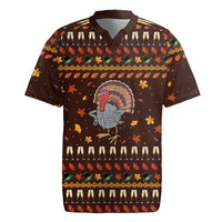 Turkey And WIne Christmas Rugby Jersey Xmas Holiday Patterns - Wonder Print Shop