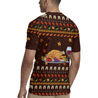 Turkey And WIne Christmas Rugby Jersey Xmas Holiday Patterns - Wonder Print Shop