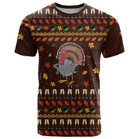 Turkey And WIne Christmas T Shirt Xmas Holiday Patterns - Wonder Print Shop