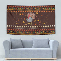 Turkey And WIne Christmas Tapestry Xmas Holiday Patterns - Wonder Print Shop