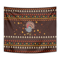 Turkey And WIne Christmas Tapestry Xmas Holiday Patterns - Wonder Print Shop