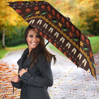Turkey And WIne Christmas Umbrella Xmas Holiday Patterns - Wonder Print Shop
