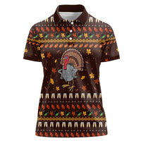 Turkey And WIne Christmas Women Polo Shirt Xmas Holiday Patterns - Wonder Print Shop