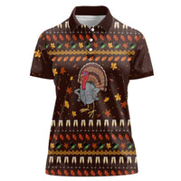 Turkey And WIne Christmas Women Polo Shirt Xmas Holiday Patterns - Wonder Print Shop