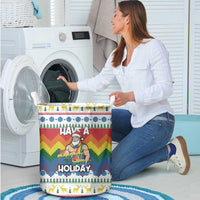 Have A Super Gay Holiday Christmas Laundry Basket Xmas Holiday Patterns - Wonder Print Shop