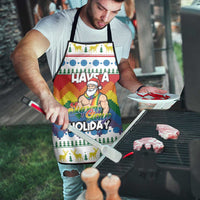 Have A Super Gay Holiday Christmas Apron Xmas Holiday Patterns - Wonder Print Shop