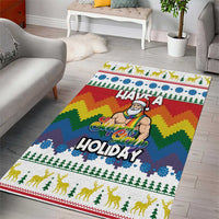 Have A Super Gay Holiday Christmas Area Rug Xmas Holiday Patterns - Wonder Print Shop