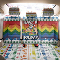 Have A Super Gay Holiday Christmas Back Car Seat Cover Xmas Holiday Patterns - Wonder Print Shop