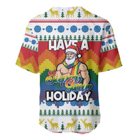 Have A Super Gay Holiday Christmas Baseball Jersey Xmas Holiday Patterns - Wonder Print Shop