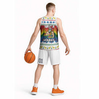 Have A Super Gay Holiday Christmas Basketball Jersey Xmas Holiday Patterns - Wonder Print Shop