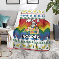 Have A Super Gay Holiday Christmas Blanket Xmas Holiday Patterns - Wonder Print Shop