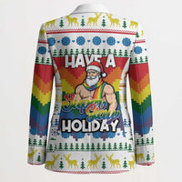 Have A Super Gay Holiday Christmas Blazer Xmas Holiday Patterns - Wonder Print Shop