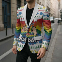 Have A Super Gay Holiday Christmas Blazer Xmas Holiday Patterns - Wonder Print Shop