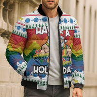Have A Super Gay Holiday Christmas Bomber Puffer Jacket Xmas Holiday Patterns - Wonder Print Shop