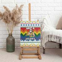 Have A Super Gay Holiday Christmas Canvas Wall Art Xmas Holiday Patterns - Wonder Print Shop