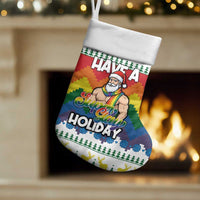 Have A Super Gay Holiday Christmas Stocking Xmas Holiday Patterns - Wonder Print Shop