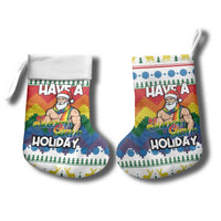 Have A Super Gay Holiday Christmas Stocking Xmas Holiday Patterns - Wonder Print Shop