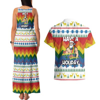 Have A Super Gay Holiday Christmas Couples Matching Tank Maxi Dress and Hawaiian Shirt Xmas Holiday Patterns - Wonder Print Shop